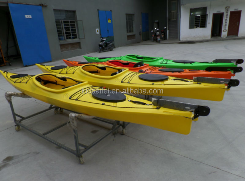 Best selling 1 person single sea kayak fishing/ pedal kayak/ plastic canoe kayak