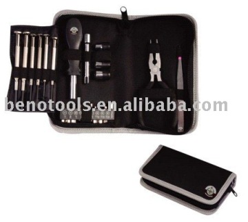 ningbo beno tools bag company 600D black color with printed logo 25pcs tool set masturbation tools