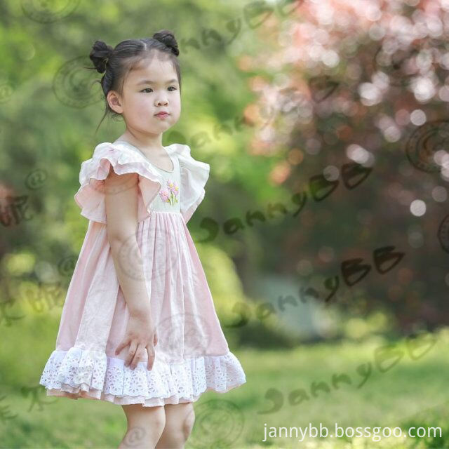 girls flutter sleeve dress 