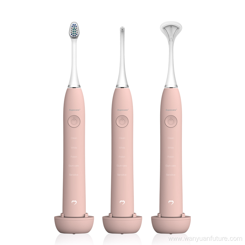 sonic toothbrush with smart timer wireless rechargeable