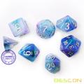 Bescon Magical Stone Dice Set Series, 7pcs Polyhedral RPG Dice Set of Dragon Eyes, Tinbox Set