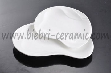 irregular fancy white hotel and restaurant ceramic fruit plates