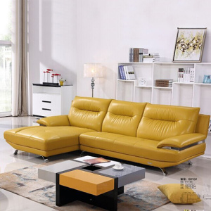 Kulit Sectional Sofa Dengan Right Menghadapi Chaise