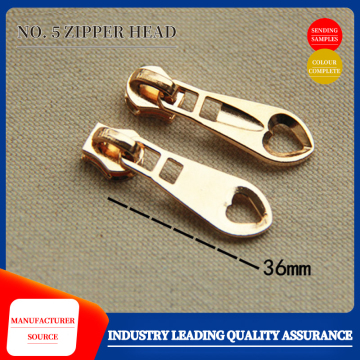 Metal Peach Heart Zipper Head