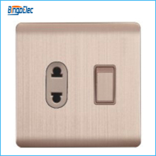 1gang 1/2way with 2 pin wall switch socket