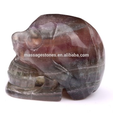 Purple fluorite stone skull natural crystal skull wholesale