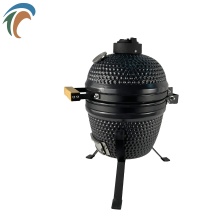 Removable Barbecue Outdoor Charcoal Barbecue Black Ceramic Bbq Kamado Grill