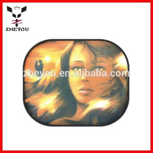 beautiful girl design polyester car side sunshade