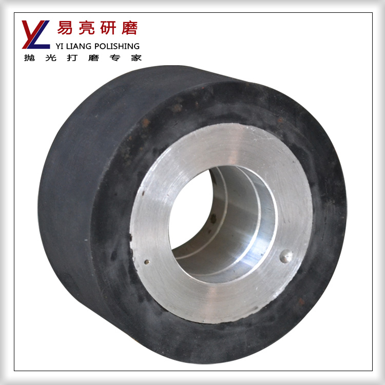 Serrated Rubber Contact Wheel – 200x75x25mm, 90A Hard, Belt Sander Polisher Wheel With 6004 Bearing Installed