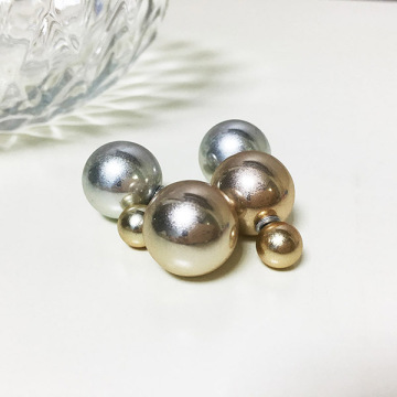 Double Pearl Stud Earrings Two Sided Stud Earrings for Women Jewelry