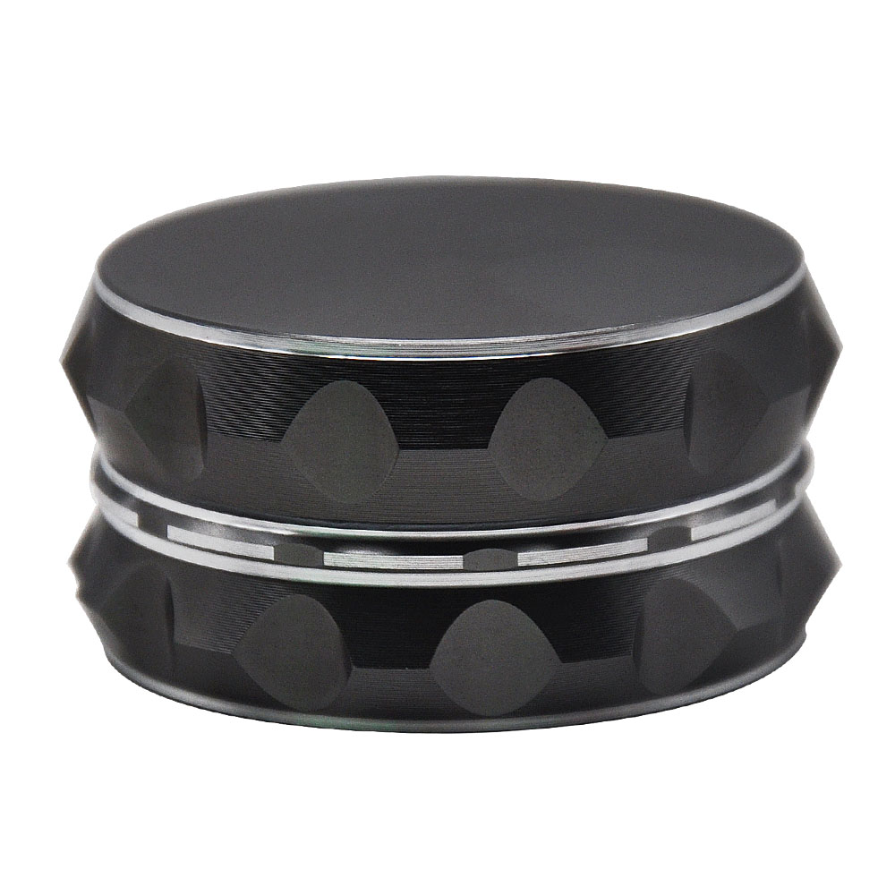 Best Aircraft Aluminum herb Grinder weed grinder 50MM 2 Piece Metal herb crusher Smoking Mini Style custom logo