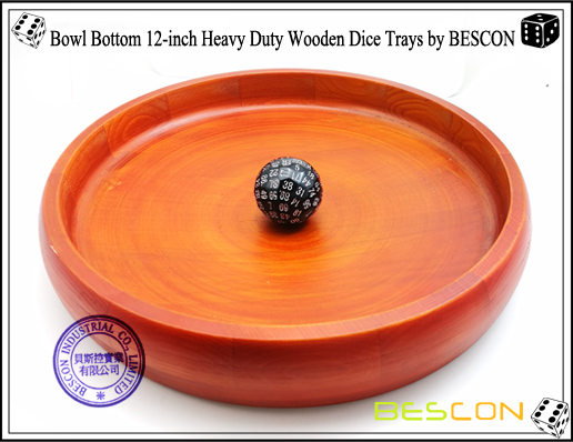 Bowl Bottom 12-inch Heavy Duty Wooden Dice Trays by BESCON-6