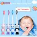 Brosse à dents pour enfants en plastique approuvée en gros de 2 à 4 ans pour enfants