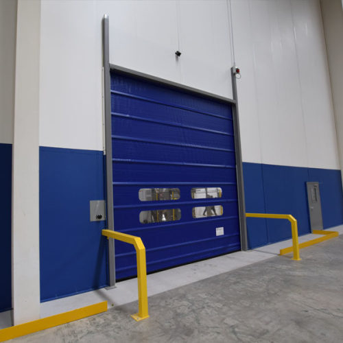 Fast action PVC stacking door for dock solution