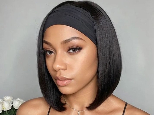 Straight Headband Wig Natural Black Human Hair Pre Plucked Glueless Wigs For Women 14-30 Inch