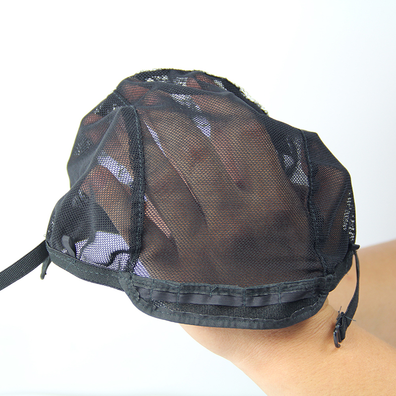 Stock Women Black Ventilate Plastic Elastic mesh wig caps, dome mesh wig cap, wig cap adjustable straps