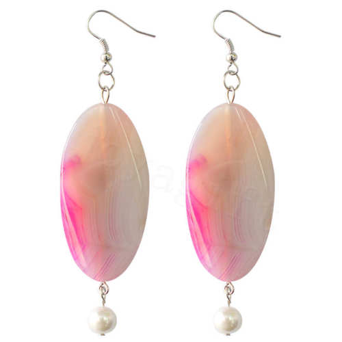 Natural Gemstone Agate Earring