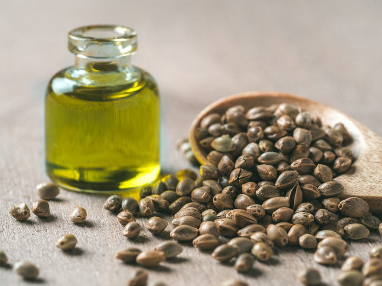 aceite portador de semillas de cáñamo para el cuidado de la piel