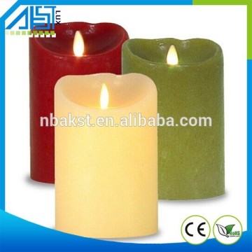 moving flame wick led candle /dancing flame led candle