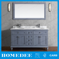 60" putih Carrara marmer kamar mandi Vanity kamar mandi Vanity pabrik