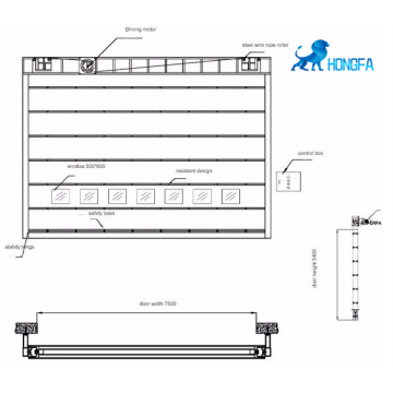 Exterior and Interior Flexible Fabric Hangar Gate