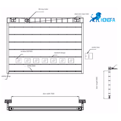 Exterior and Interior Flexible Fabric Hangar Gate