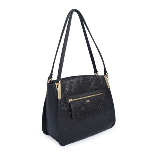 Purse Handbag Black Shopper Ladies Double Shoulder Strap