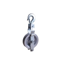 Single wheel pay off pulley