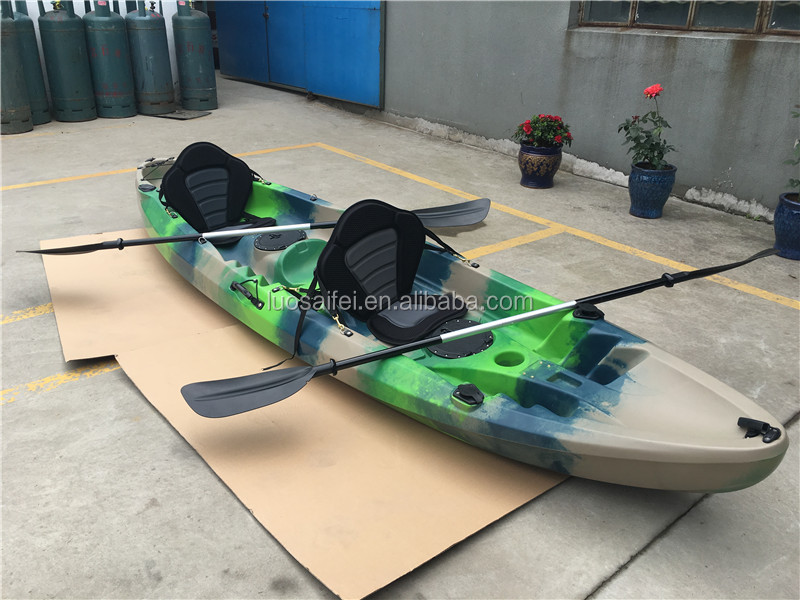 3 Person SeatFamily 12FT Fishing Sit On Top LLDPE Plastic Kayak