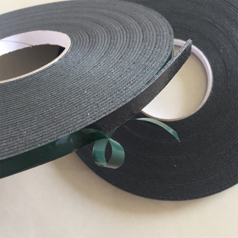 High temperature resistant green film black sponge double sided adhesive tape