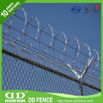 cross type razor barbed wire fence / colored barbed wire / safety anti rust razor barbed wire