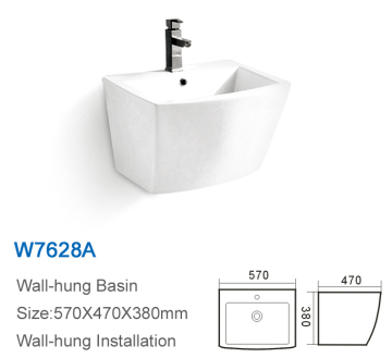Wall-hung chinese water wash ceramic wholesale sink