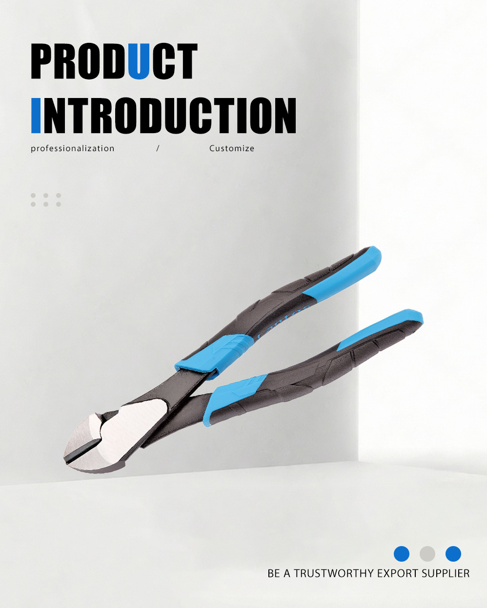 قواطع قطرية كبيرة الرأس (أبيض) Large Head Diagonal Cutters (White)