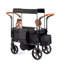 Foldable Luxury Double Stroller Wagon - Tandem Stroller with 2 Seaters