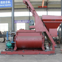 Concrete mixer with hydraulic hopper