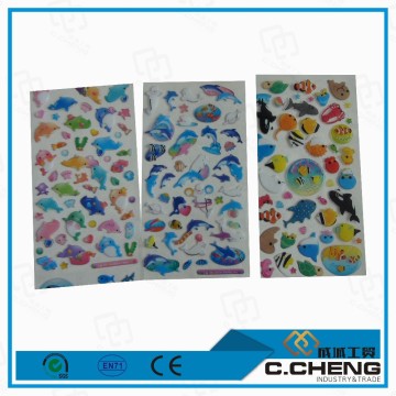 custom cheap kids cartoon puffy sticker