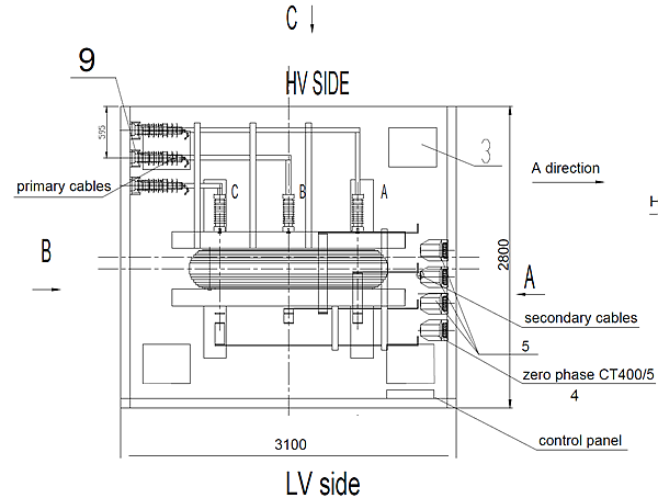 5mva dry type transformer