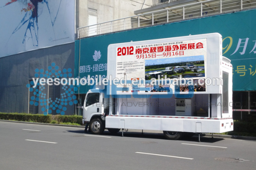 led screen mounted on truck, led tv display installed on truck