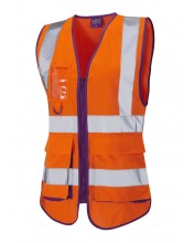 orange mesh vest with yellow reflective PVC