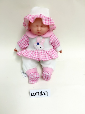 18" Baby Vinyl Doll Pink Cap