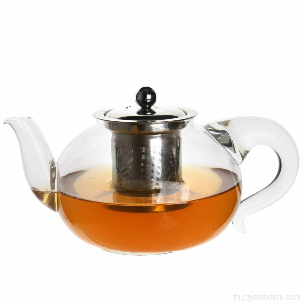 กาน้ำชาแก้ว Handblown รูปมังกรสี Handle