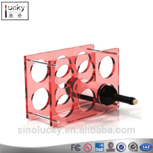 Wine Display Stand Acrylic Wine Bottle Rack Display for 9 bottles