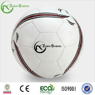 Machine sewing football soccer ball