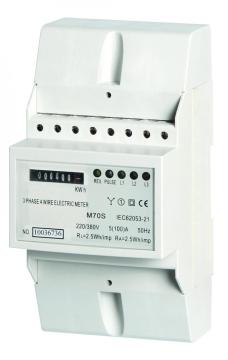 Din rail mounting Three Phase Electronic Power Meter