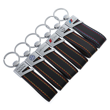 Luxury Car Brand Key Chains and Leather Key Rings for Volkswagen, Mercedes AMG, and Audi