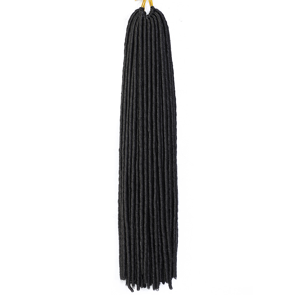 Straight Faux Locs Crochet Hair Extensions Colored Faux Locs Braids Hair 20 Inch Solid And Ombre Color Synthetic Fiber