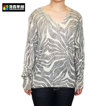Digital Print Cashmere Sweater, Tissue Cashmere Sweater
