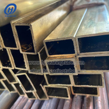 Square cold drawn seamless brass pipes C27000