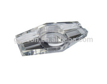 Double Cigar Rests Hexagon Crystal Cigar Ashtray