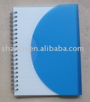 Spiral PP Note book/plastic cover exercise book/spiral memo book